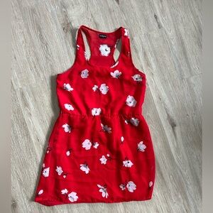Eclipse racer back red summer dress